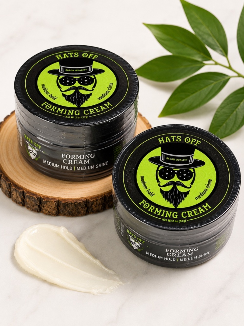 Hats Off Forming Cream 2 Pack Medium Hold Medium Shine Hair Styling 2.6oz